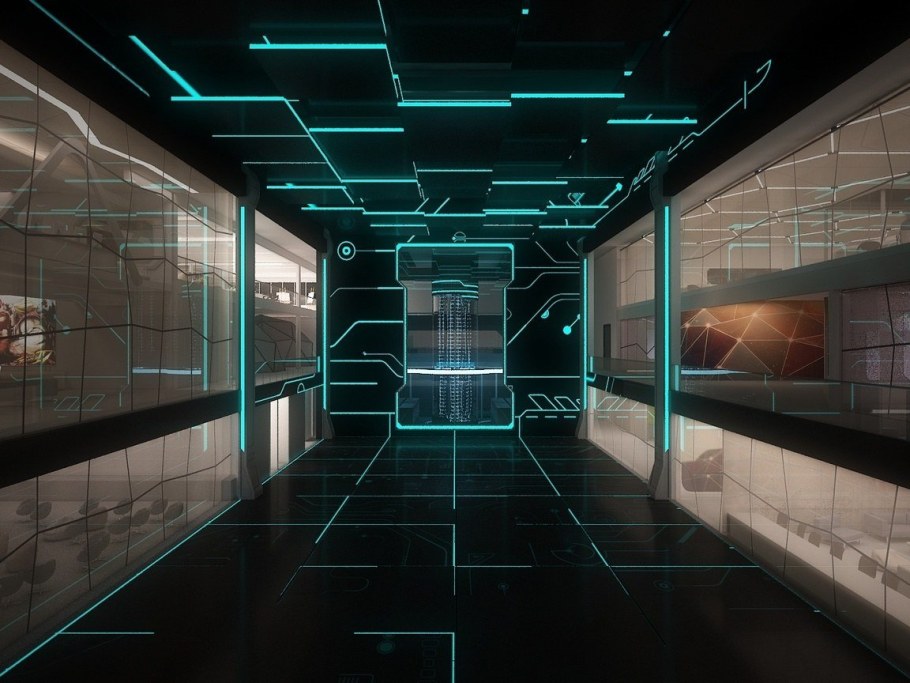 Офис в стиле киберпанк