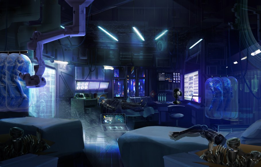 Cyberpunk 2077 комната гостиница