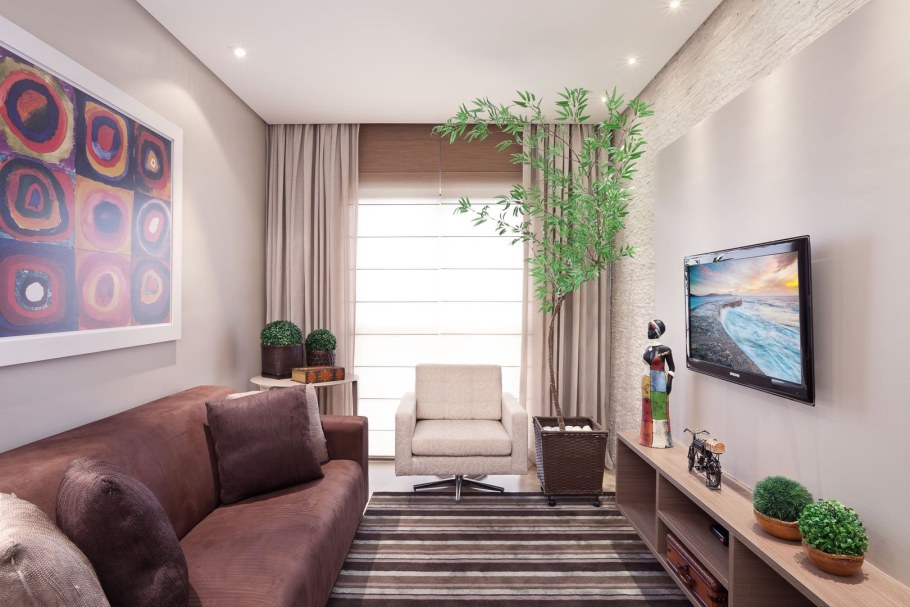 Длинная узкая гостиная