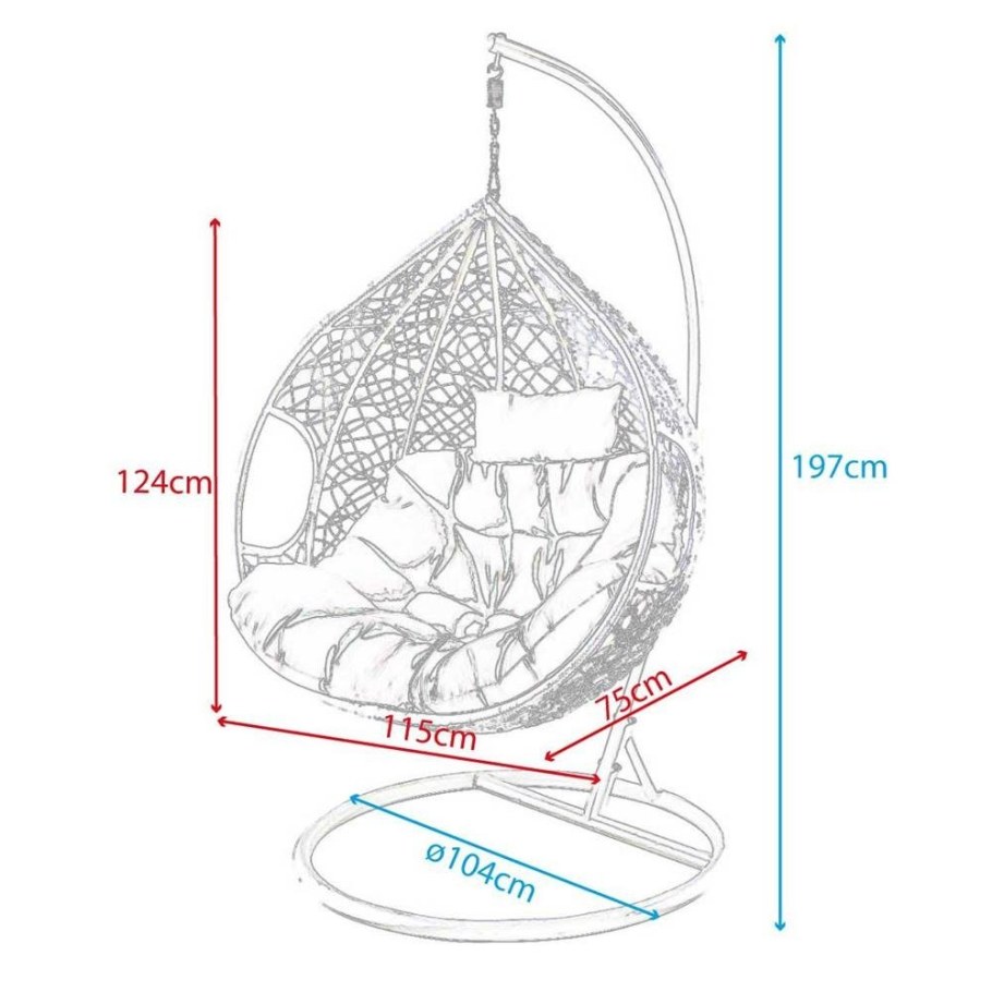 Кресло качель подвесная чертеж