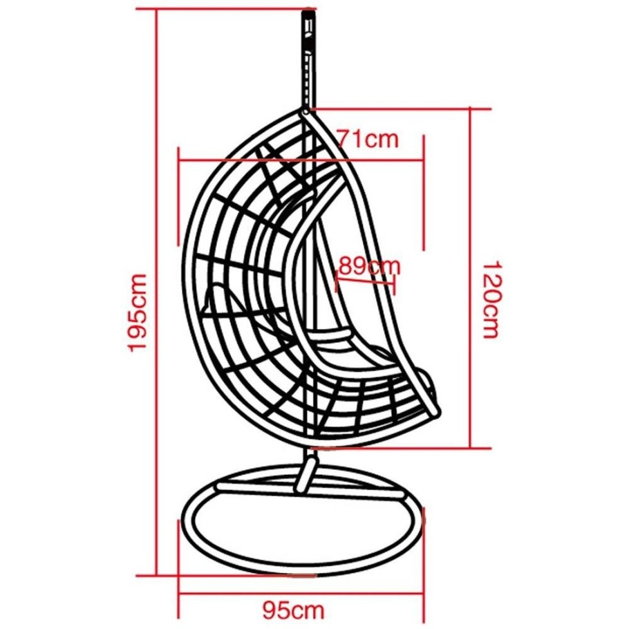 Кресло качель подвесная чертеж