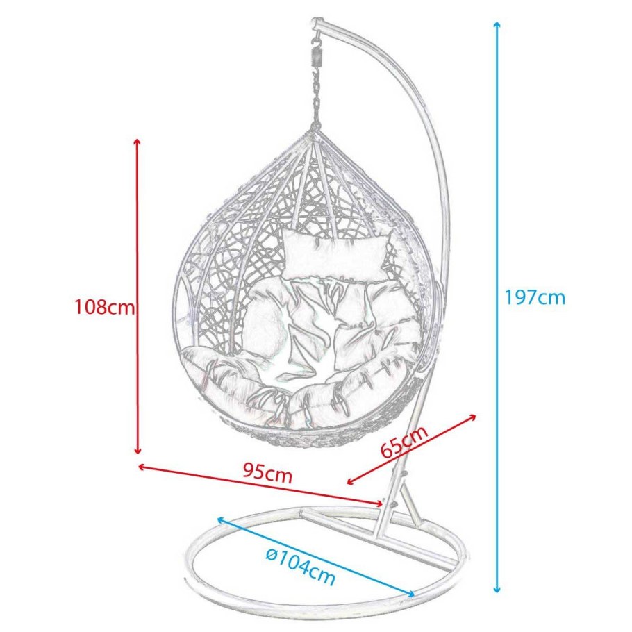 Кресло кокон габариты