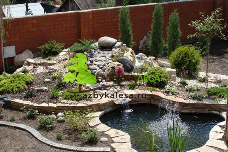 Рокарий с водопадом