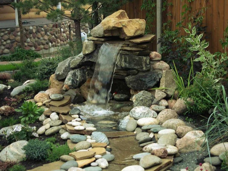 Рокарий с водным каскадом