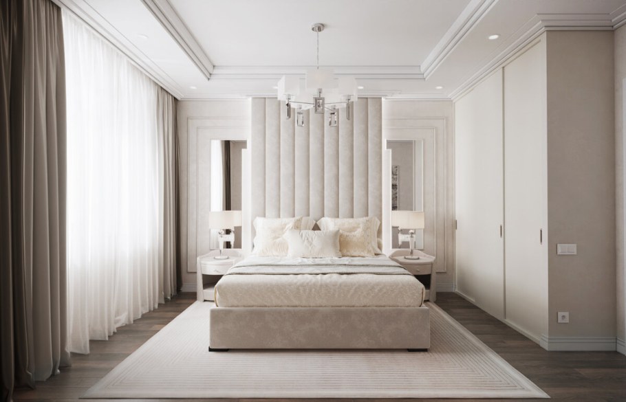 Светлая спальня в современном стиле