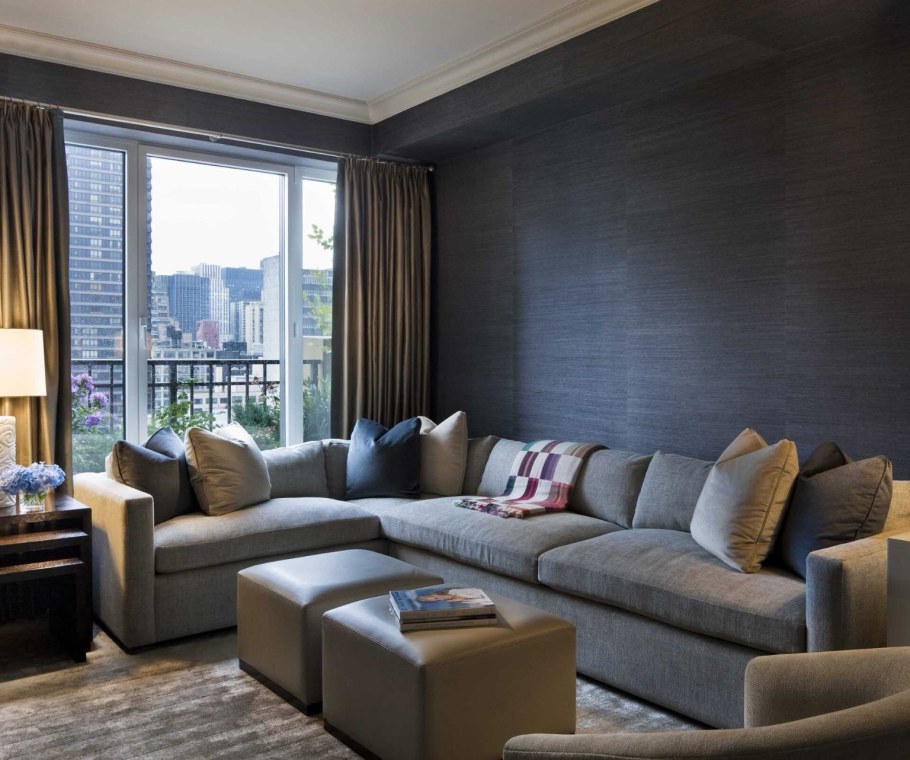 Гостиная в бежево серых тонах