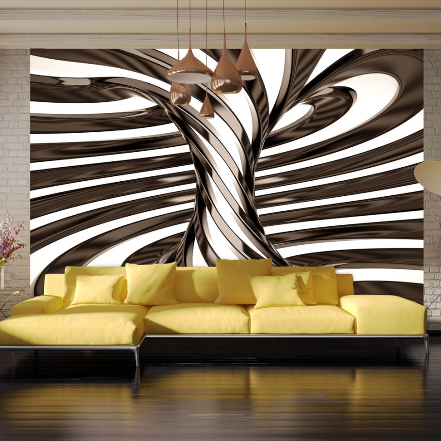 Роспись стен в интерьере абстракция