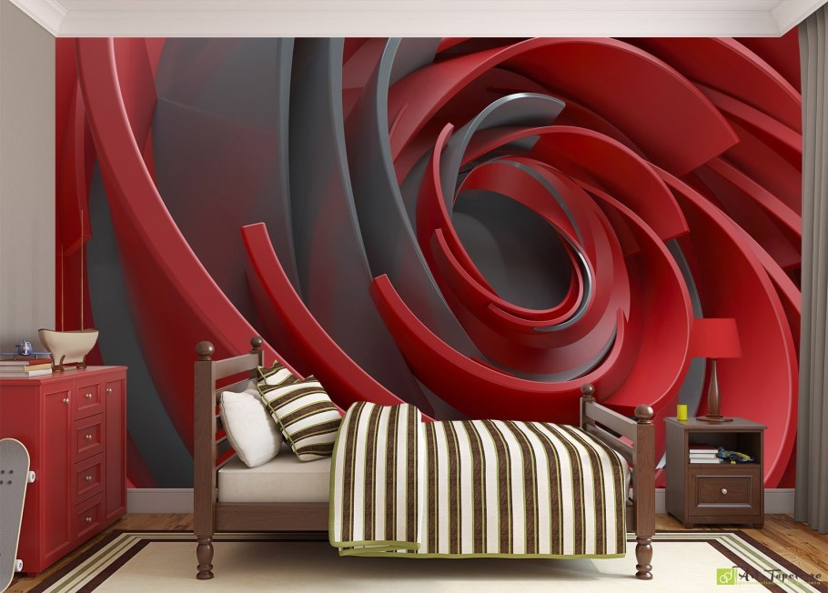 Обои абстракция для стен в интерьере