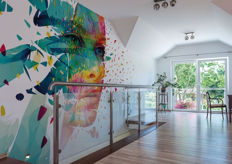 Современная роспись стен в интерьере