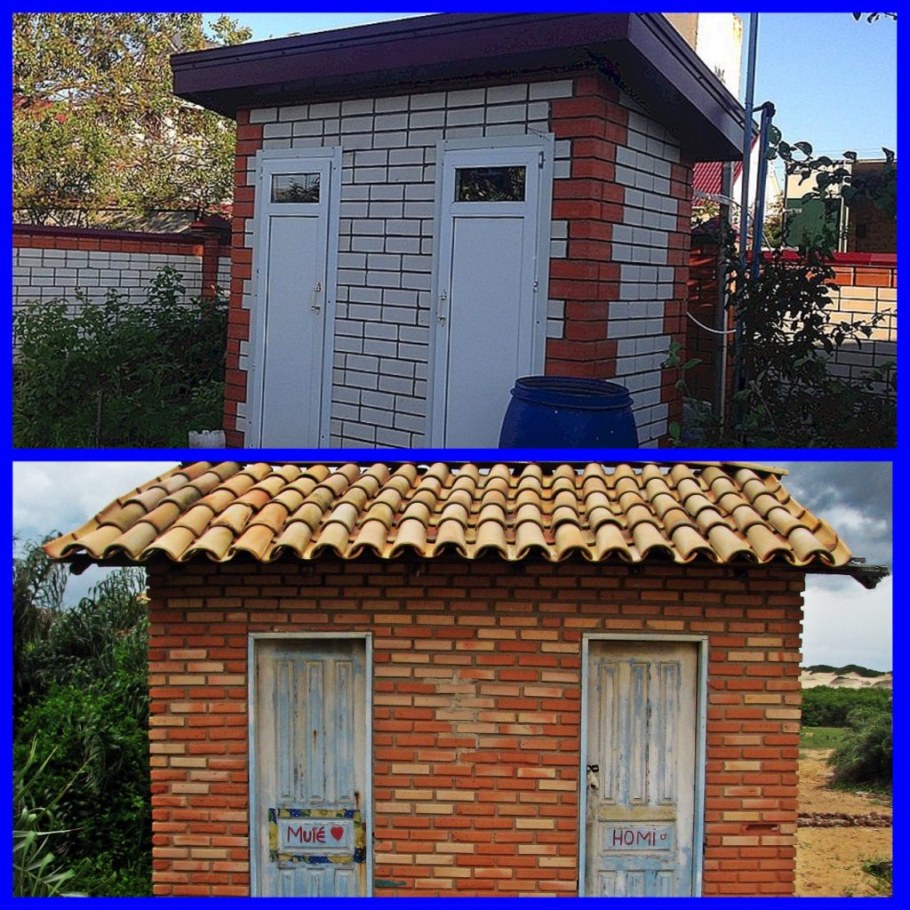 Туалет из кирпича