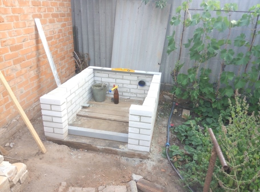 Туалет из кирпича на даче проекты