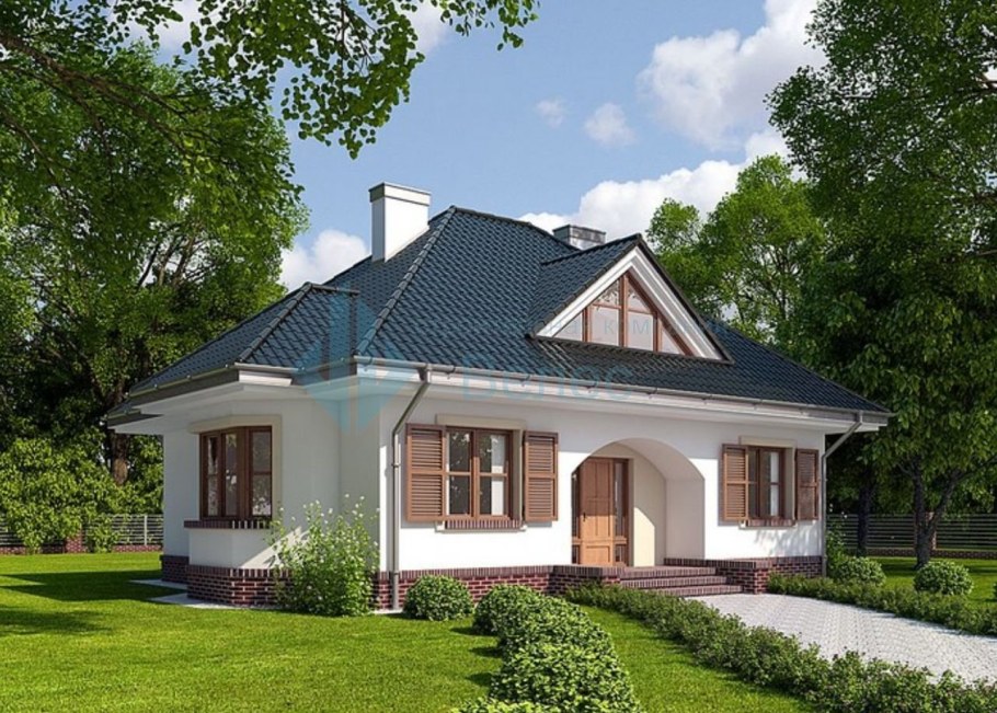 Дом с мансардой и террасой 120кв