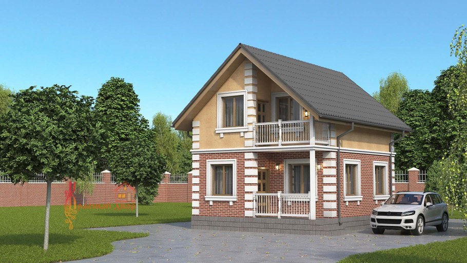 Двухэтажный дом 100 кв