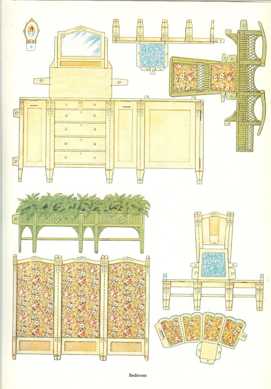 Мебель для бумажного домика