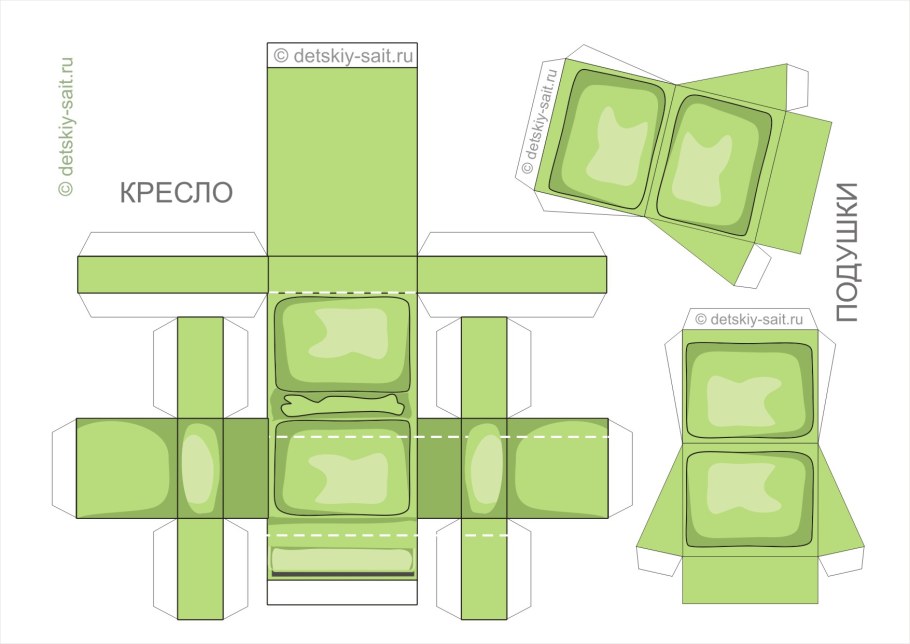 Развертка мебели для макета