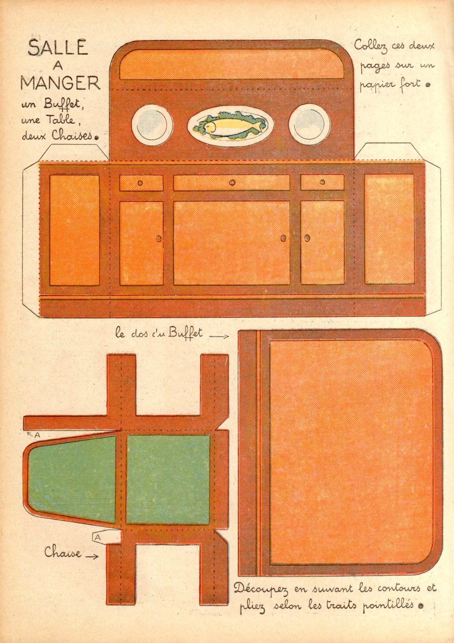 Мебель для бумажного домика