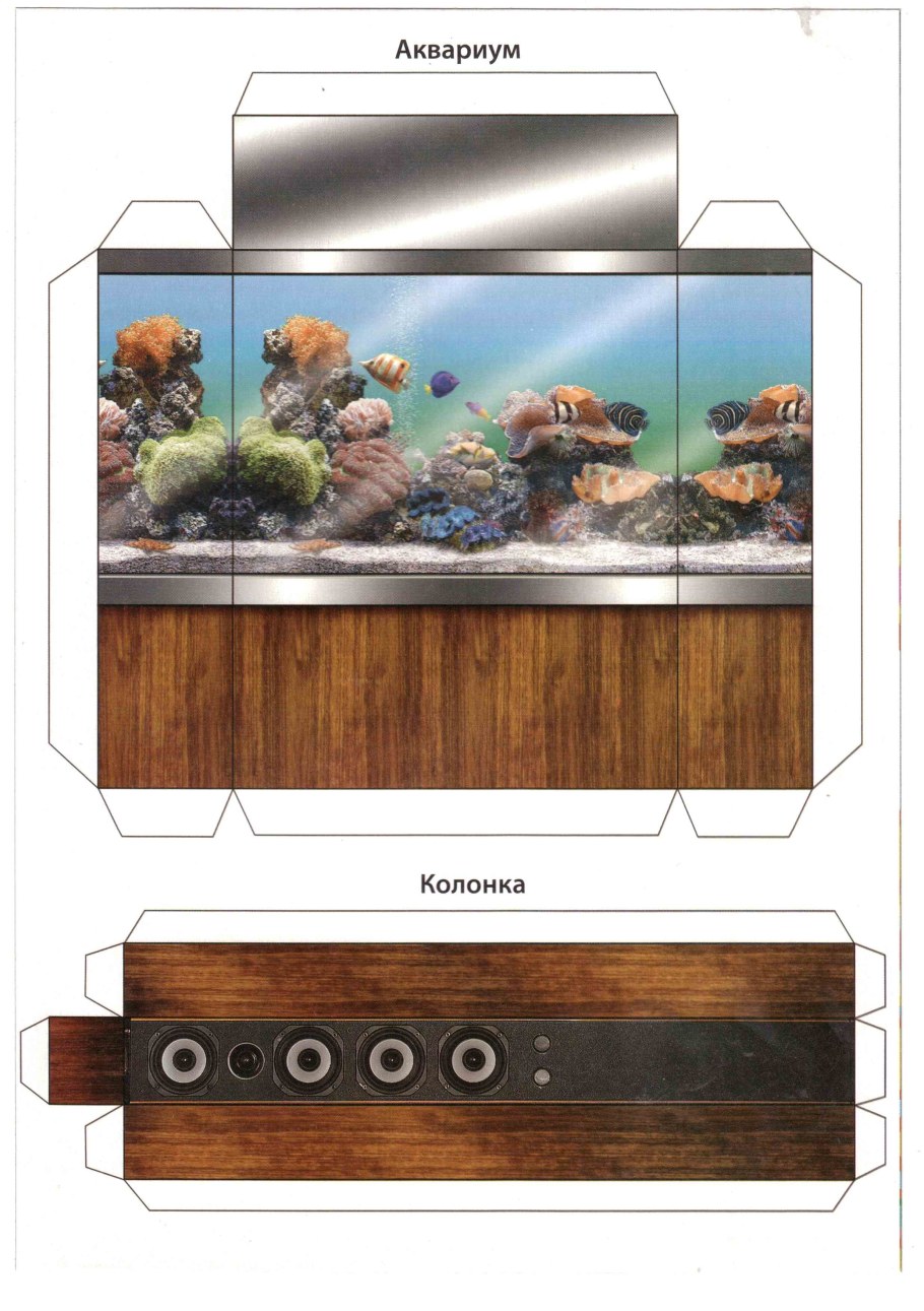 Развертки мебели для кухни из бумаги