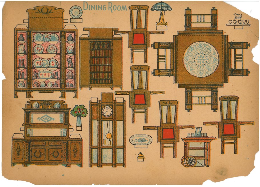 Вырезная мебель для кукол