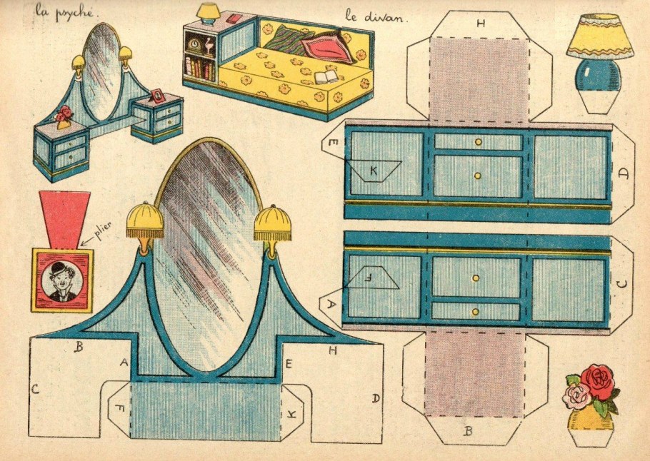Мебель для бумажного домика