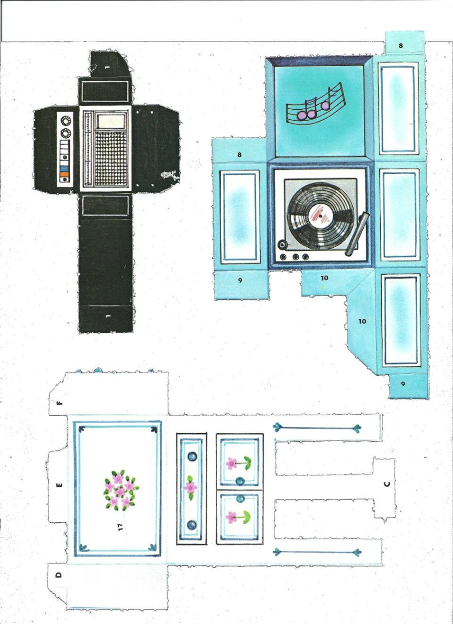 Развертка мебели для кукол