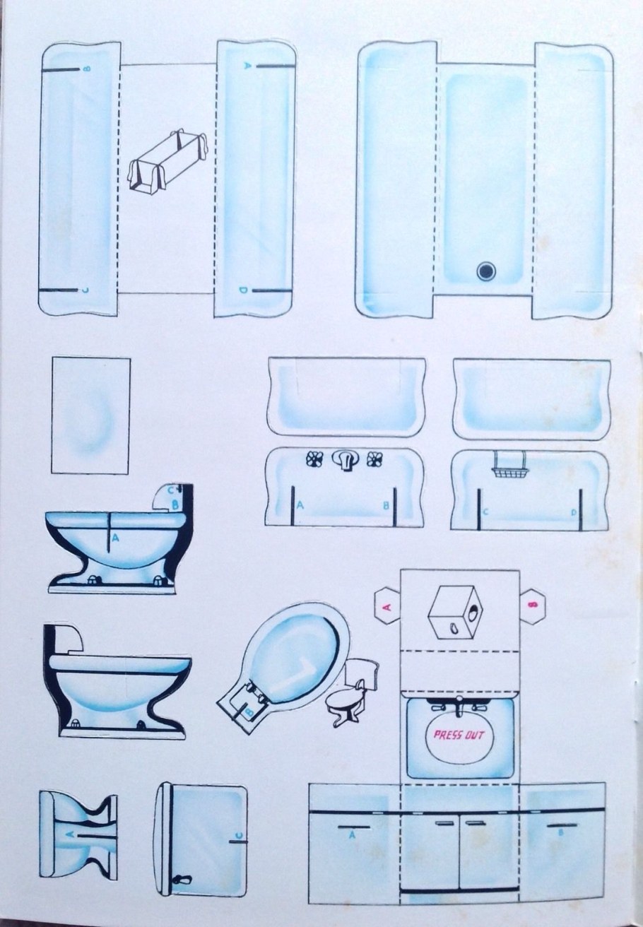 Мебель для бумажного домика