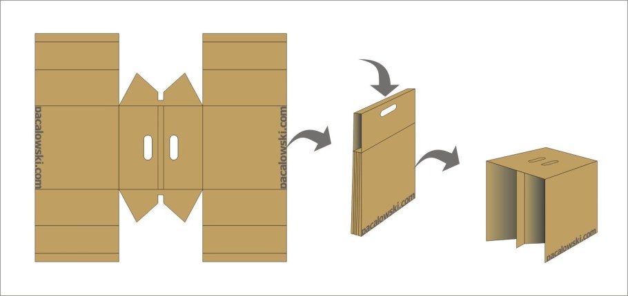 Картонный шкаф для кукол