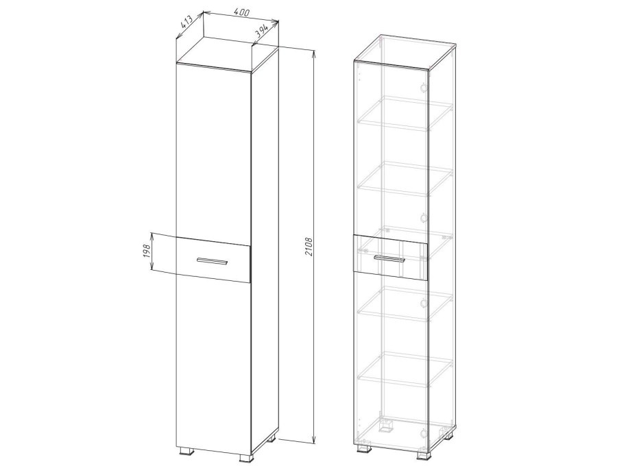 Шкаф-пенал Modus 344461