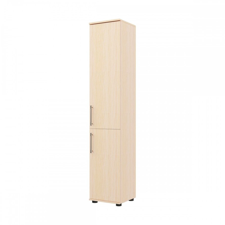 Шкаф пенал одностворчатый светлый дуб