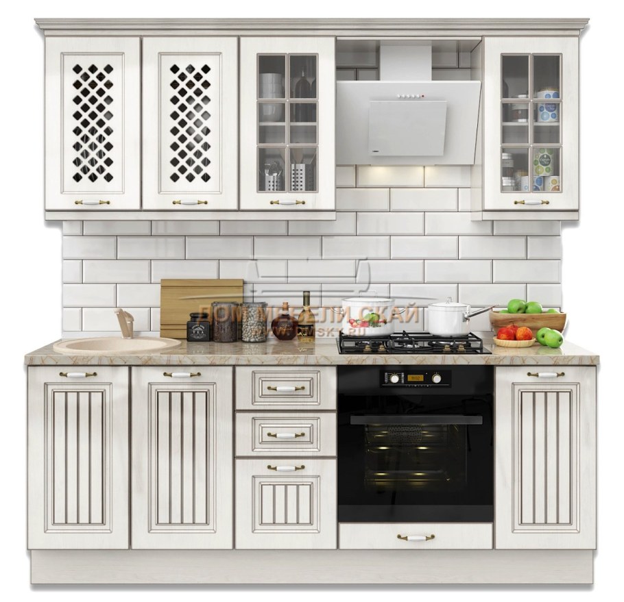 Кухня Скай Неаполь угловая белая