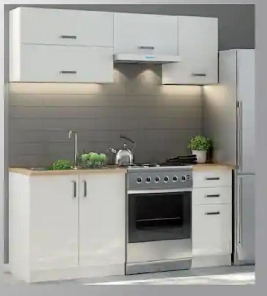 Кухня Неаполь Оби с темным фартуком