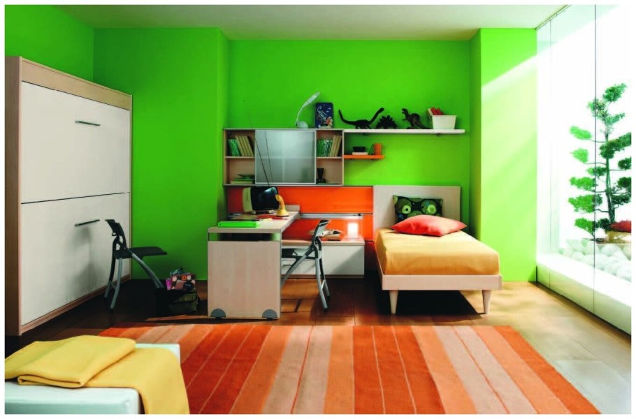 Зелёная комната для подростка