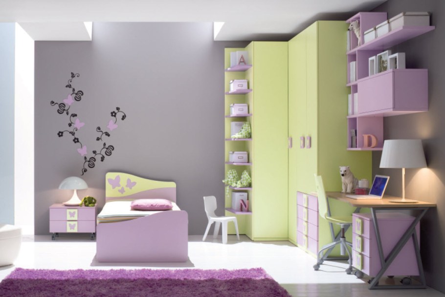 Фиолетовая детская комната