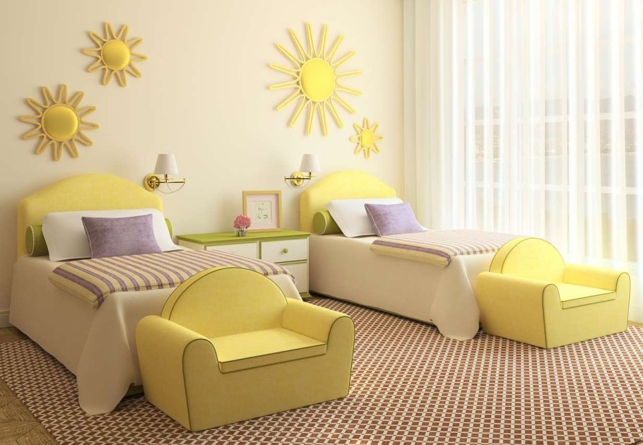 Жёлтая комната для девочки