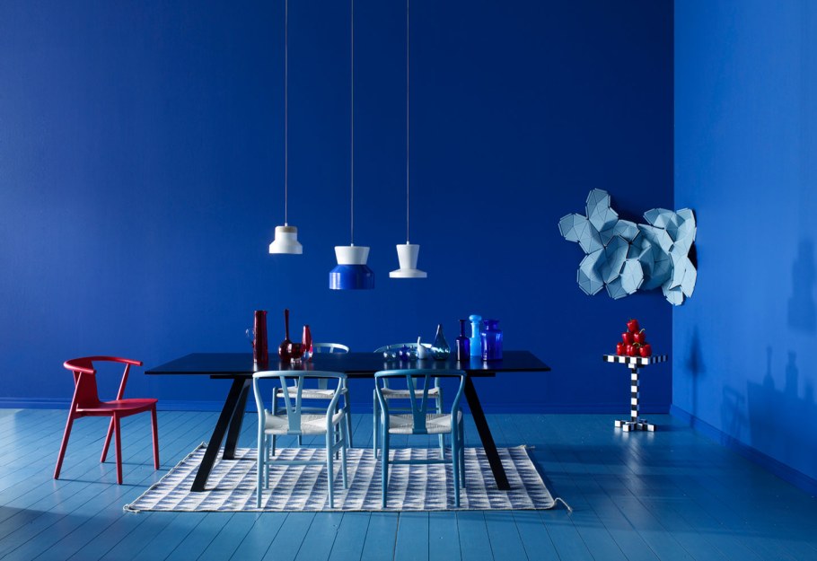 Голубой Минимализм в интерьере