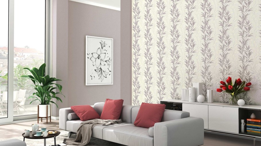 Обои Эрисман в интерьере Фотогалерея для гостиной