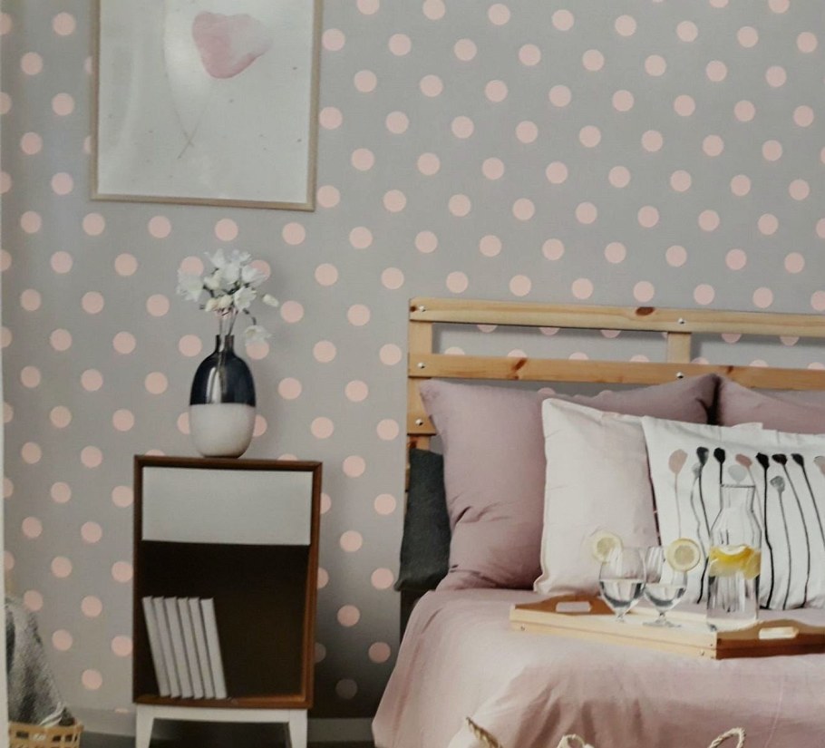 Обои для спальни комбинированные