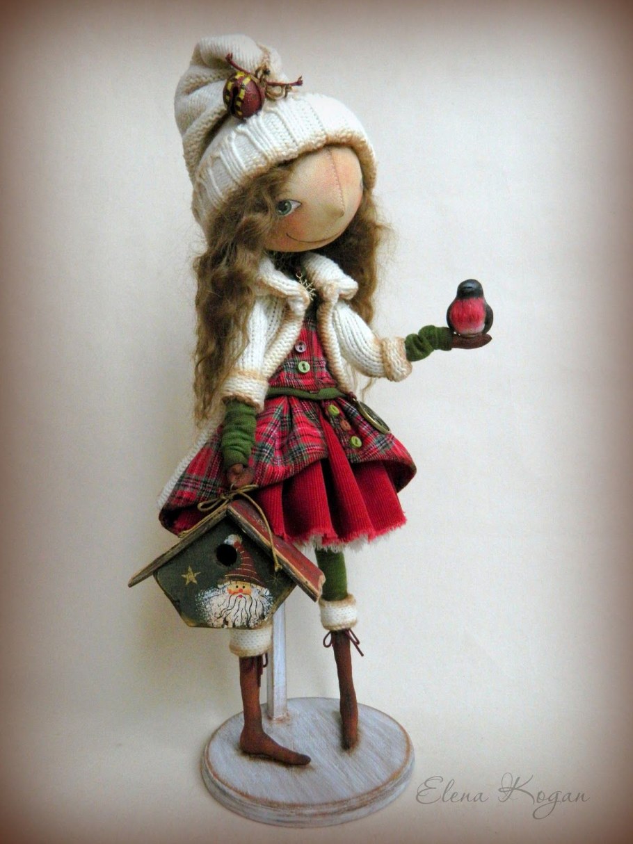 Текстильные куклы Елены Коган