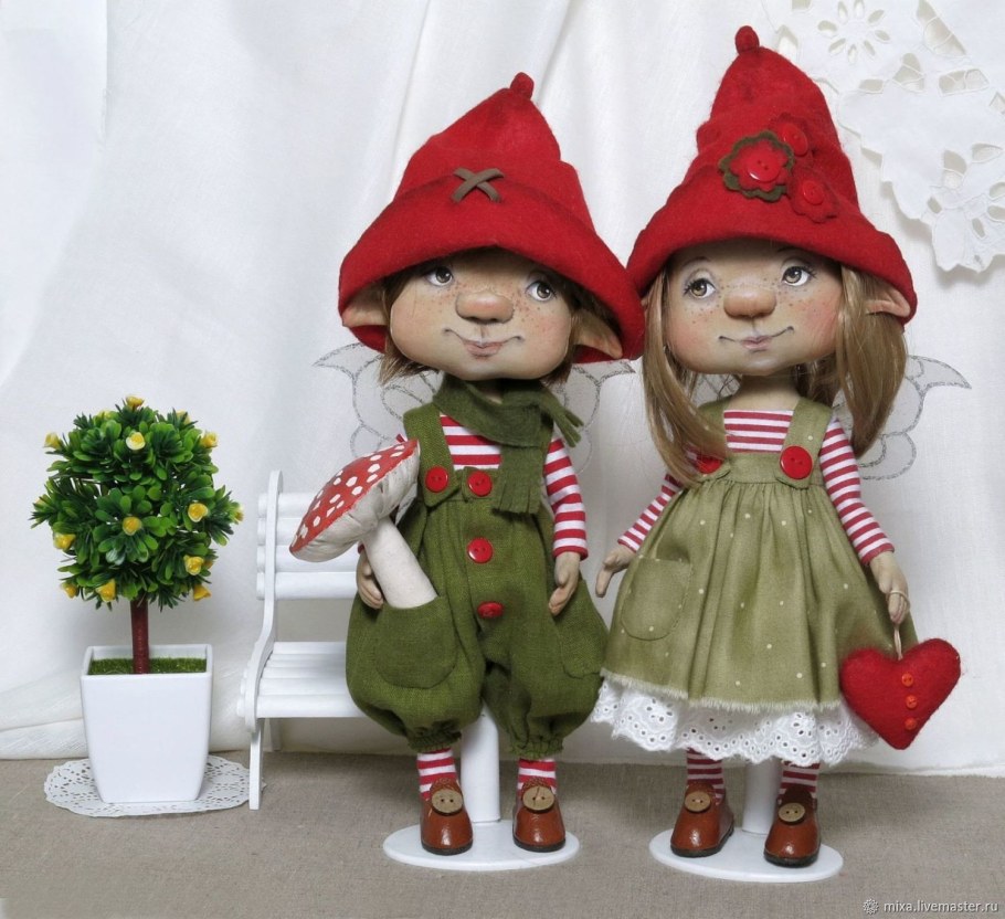 Текстильные куклы Лесные человечки