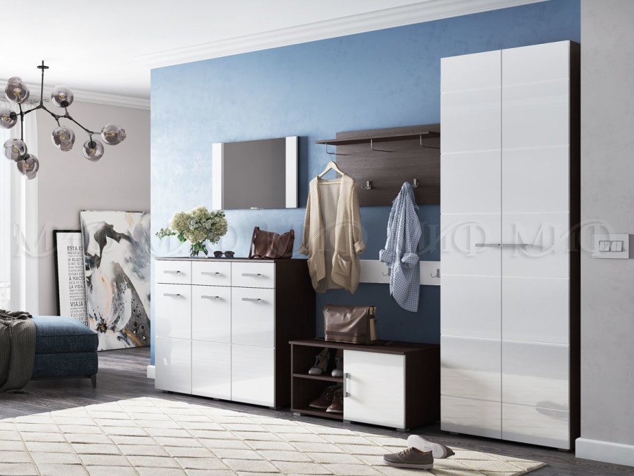 Шкаф Нэнси белый глянец