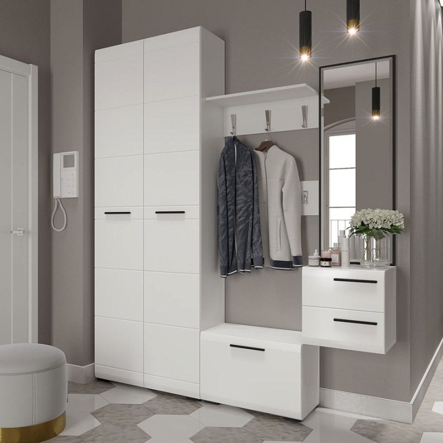 Прихожая Лайт белый глянец (Эстель)