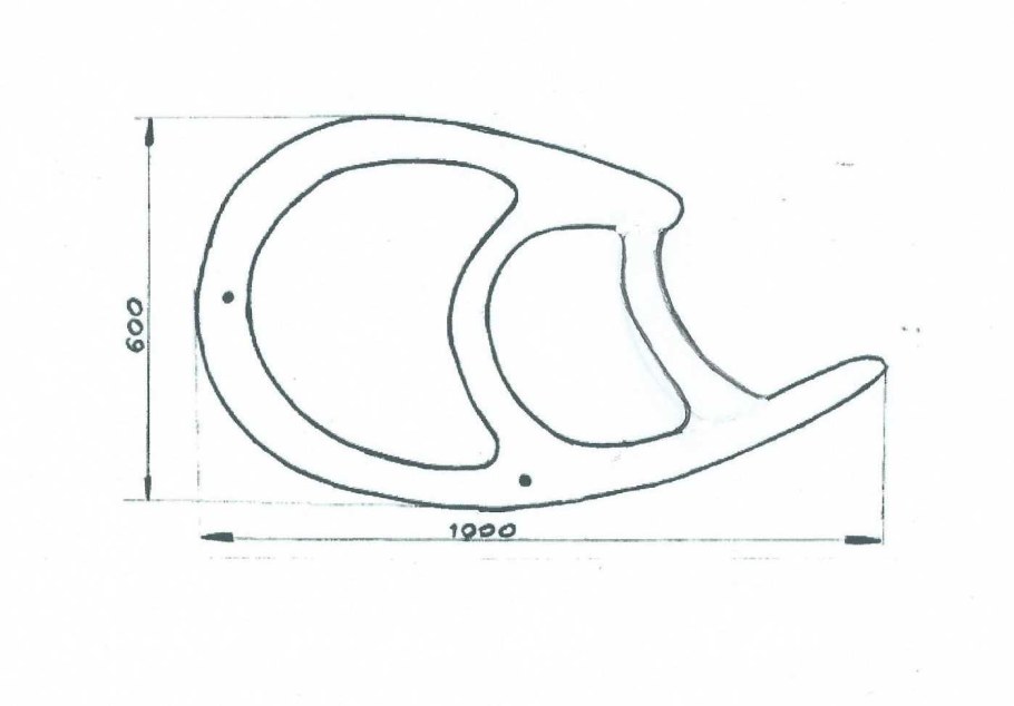 Кресло качалка вид сбоку чертеж