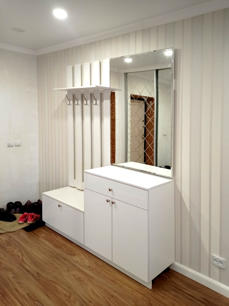 Прихожая белая глянцевая