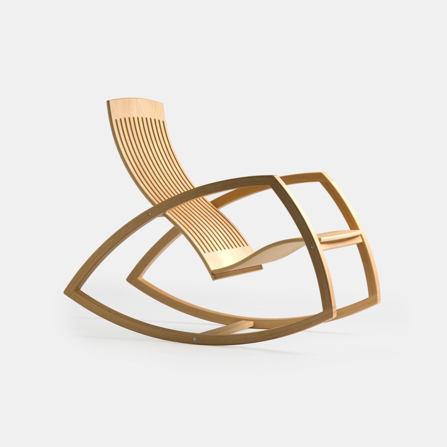 Кресло качалка из дерева