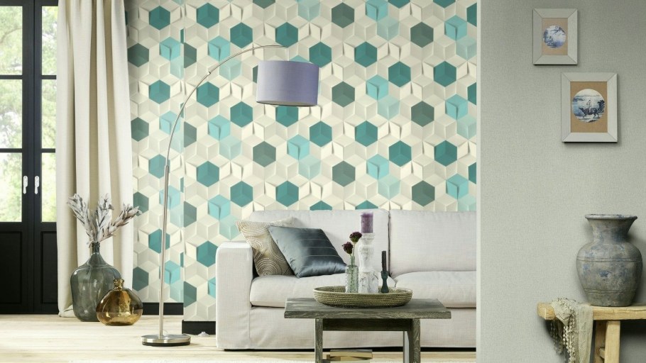 Обои Эрисман в интерьере гостиной