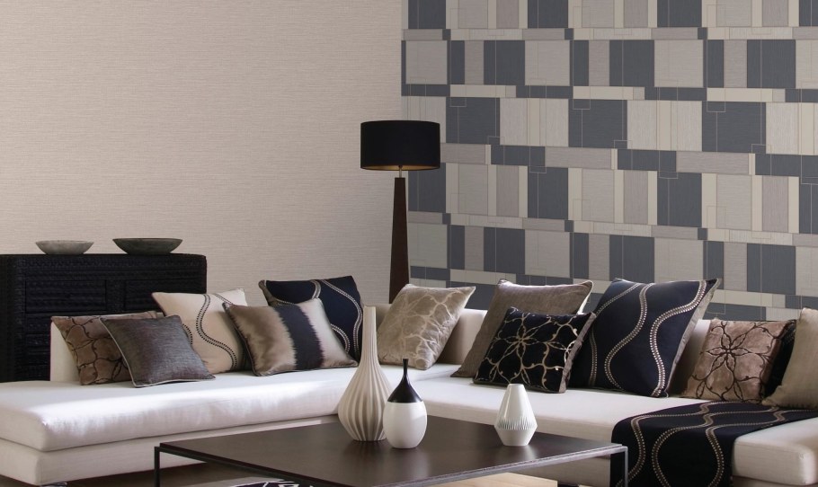 Обои Erismann в интерьере гостиной