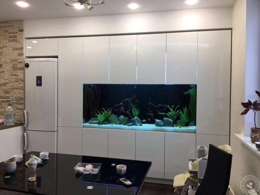 Аквариум в стенке