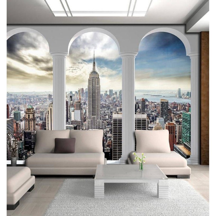 Стильные фотообои в интерьере