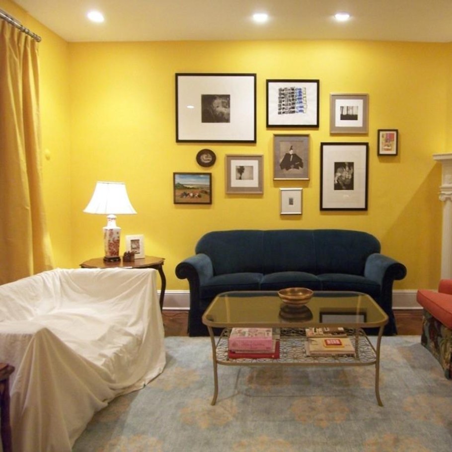 Желтый цвет в интерьере