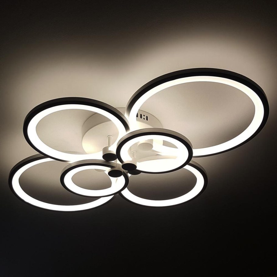 Люстра кольцами светодиодная