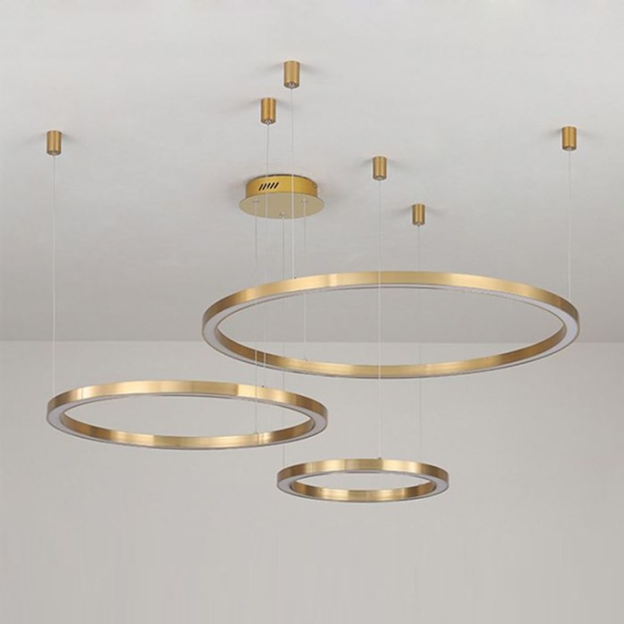 Люстра led 2-Ring Chandelier Золотая